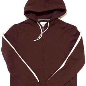 Burgundy zipper hoodie